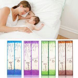 DSFDF การปิดอัตโนมัติ หน้าจอประตูแม่เหล็ก ตาข่ายตาข่ายตาข่าย การ์ตูนลายการ์ตูน ม่านมุ้งกันยุง ติดตั้งง่ายๆ พับเก็บได้ ตาข่ายกันแมลง สิ่งทอสำหรับบ้าน