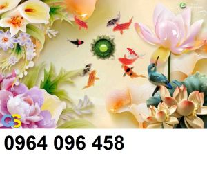 Tranh gạch cá chép 3d - CBVN04
