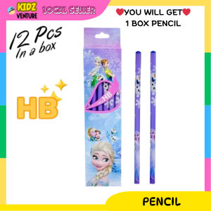 (READY STOCK) 12pcs Frozen Pencil Sketch Wooden Lead HB Children Drawing School Writing 12支冰雪奇缘铅笔