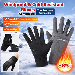 Thickened Windproof Gloves for Fall and Winter Abrasion-resistant Touchscreen Compatible Gloves Driving Riding Touch Screen Gloves