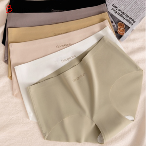 【SINGABRALETTE】Women Mulberry Silk Panties Seamless Mid Waist Cool Ice Silk Underwear Antibacterial Yoga Fitness Breathable ​​Briefs