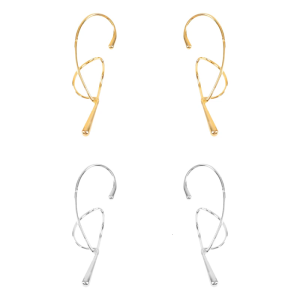 1 cái phong cách hình học xương tai đồ trang trí kẹp cho hợp thời trang phụ nữ độc đáo kim loại thiết kế xoắn mà không cần xuyên yêu cầu
