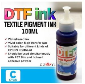 Cuyi 100ml Dtf Direct To Film Textile Pigment Ink C M Y Bk And White / iTransfer DTF Ink 100ml Direct to Film Textile Pigment Ink White | Black | Cyan | Magenta | Yellow