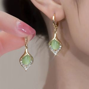 Angel Eyes Diamond Light Luxurious Water Drop Earrings for Slimming