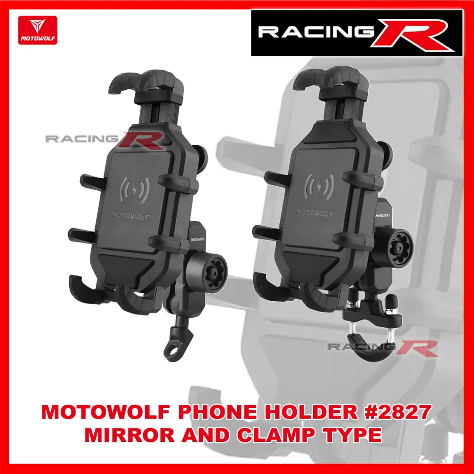 Motowolf Phone Holder #2827 Smart Charging (Wireless) 360 Positioning  for Motorcycle Original( motorcycle accessories