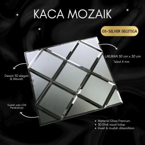 KACA CERMIN BEVEL 20cm x 20cm DAN 15cm x 15cm Tebal 5mm