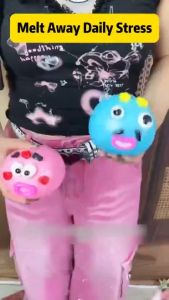 MY Local Stock NEW Squishy Toys Cute Easy Squeezy Funny Face Squishy Office Stress Balls Stress Relief Desk Accessory