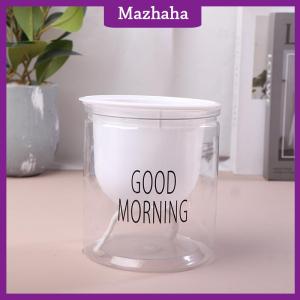 Mazhaha Lazy Hydroponic Flower Pot Automatic Water-Absorbing Flowerpot Transparent Double Layer Plastic Self Watering Planter Office