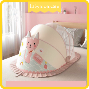 Màn chụp gấp gọn loại lớn mùng chống muỗi và côn trùng họa tiết hoạt hình bảo vệ bé ngủ ngon giấc.