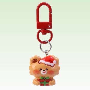 Cartoon Christmas Plush Doll Pendant Keychain Fluffy Cute Santa Claus Elk Snowman Gloves Soft Stuffed Doll Backpack Pendant Decorative Accessories