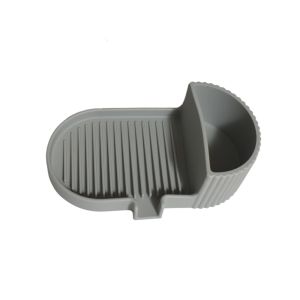 MMLUCK Inclined Drain Silicone Soap Dish Portable Solid Color Self Draining Soap Box Reusable with Storage Container Drainable Soap Holder Kitchen Use