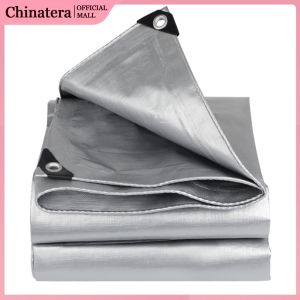 Silver Waterproof Tarps with Grommets and Reinforced Edges Silver Reflective Tarps for Camping Patio Tent Boat