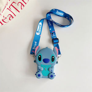 3D Stitch Silicone Purse Cartoon Stitch Shoulder Bag Children Mini Storage Kids Girls Wallet Crossbody Bag