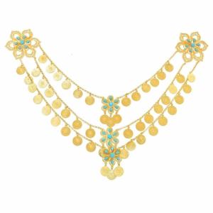 Luxurious Multi Tiered Alloy Shoulder Chain with Tassels Elegant Shoulder Adornment for Parties and Festivals