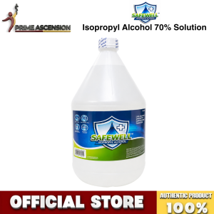 SAFEWELL Isopropyl Alcohol 70% Solution Large Container for Sanitizing and Disinfecting