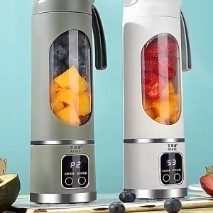 Juicer Blender Portable 12 Blades LED Display Rechargeable Electric Ice Fruit Mixer Juice Cup USB