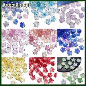 tuokaiguoji 50Pcs New 19MM Acrylic Cherry Blossoms Flower Beads Petals Charm Connectors Diy Earrings Hair Jewelry Making Resin Acessories