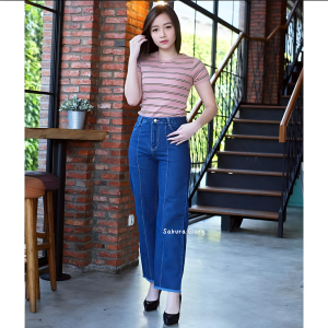 Sakura Glory - CELANA KULOT JEANS RAWIS TULANG PREMIUM UKURAN EU 27-30 / BAWAHAN / WANITA / DEWASA / DISTRO / IMPORT / HIGHWAIST / COD / DISKON / GRATIS ONGKIR / MURAH