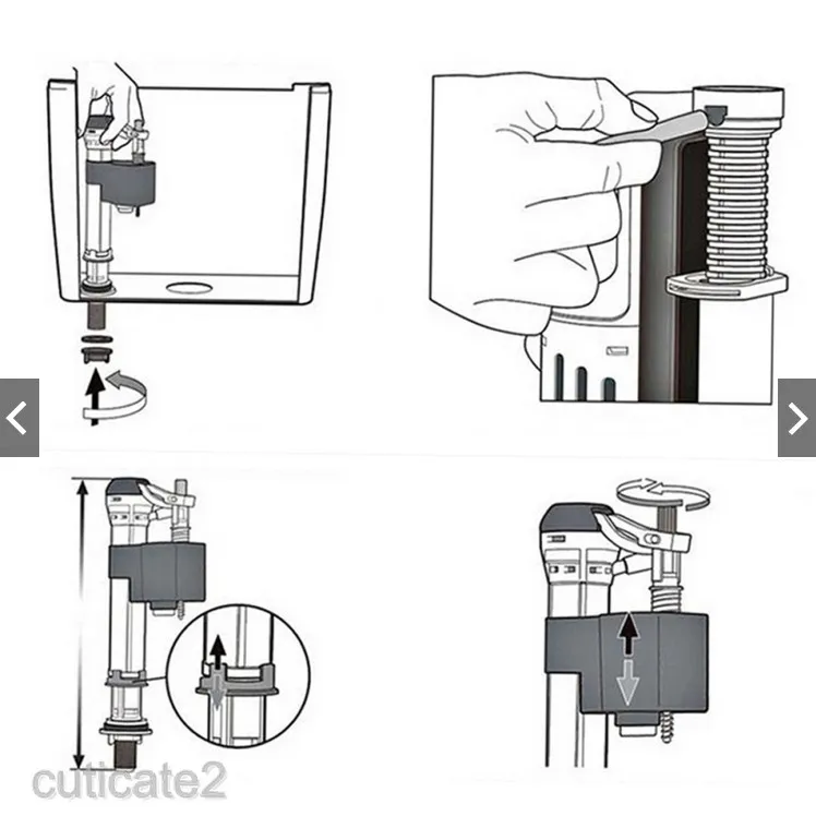 3002 Toilet Water Tank Fittings Lever Type Flush Kit Set