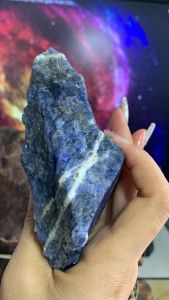 Viên đá lapis lazuli xanh tự nhiên năng lượng thiền định vũ trụ 774