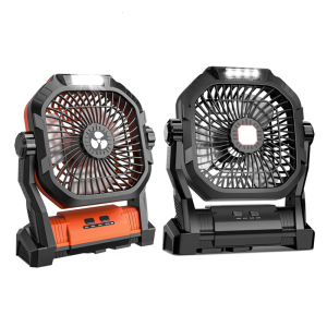 Di động cắm trại Quạt đèn regulable 4 tốc độ treo Quạt tích điện cho du lịch xe hơi và BBQ