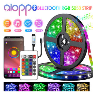 Aiopp Christmas LED Light For Ceiling | LED Lights for Room Decoration for Home 5050 LED Strip Light RGB APP+ Remote Control + with 24V Power Adapter Supply