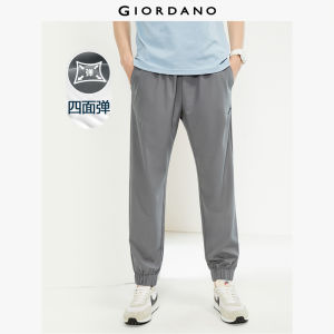 GIORDANO Women Joggers Exposed Seam Lightweight Joggers Drawstring Elastic Waist 4-Way Stretch Fashion Casual Joggers 13114322
