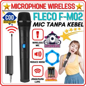 Microphone Wireles Karaoke Mic with Receiver System Profesional Mic Wireless Microphone Fleco F M15