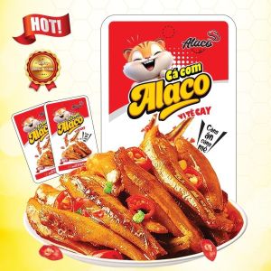Cá Cơm Ăn Vặt ALACO Siêu Ngon Đảm Bảo Vệ Sinh An Toàn Thực Phẩm Vị Truyền Thống Cay Ngọt (12g/gói)