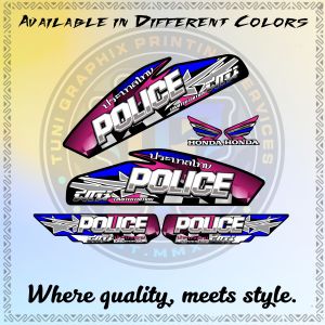 TMX/SKYGO/MOTOPOSH/RUSI/PINOY/MOTOPOSH DECAL STICKER (POLICE CONCEPT DESIGN )