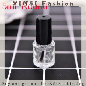YINSI 1Pc 5ml Clear Empty Nail Polish Bottle Container With A Lid Brush
