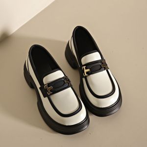 Womens Fashion Step on Mary Jane Small Leather Shoes