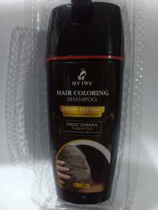 Pelangi store MY IWE Hair Coloring Shampoo Ekstrak Kemiri 150 ml Menutup Uban Rambut dlm 15 menit
