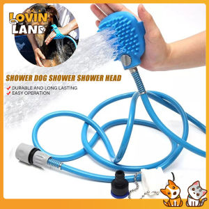 Lovinland Dụng Cụ Chà Và Xịt Thần Thánh Khi Tắm Cho Thú Cưng Tương Thích Với Vòi Vườn Ngoài Trời Hoặc Vòi Hoa Sen Trong Nhà Để Tắm Và Chải Chuốt Cho Chó Mèo Và Ngựa