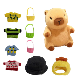 Plush Capybara Stuffed Toy Large Rodents Animal Toy Knit Sweater Stuffed Animals Fun Stuffed Toy Photo Props