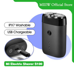 Mi Electric Shaver S100 เครื่องโกนหนวดไฟฟ้า เครื่องโกนหนวดแบบพบพา กันน้ำ IPX7 พอร์ตชาร์จ Type-C