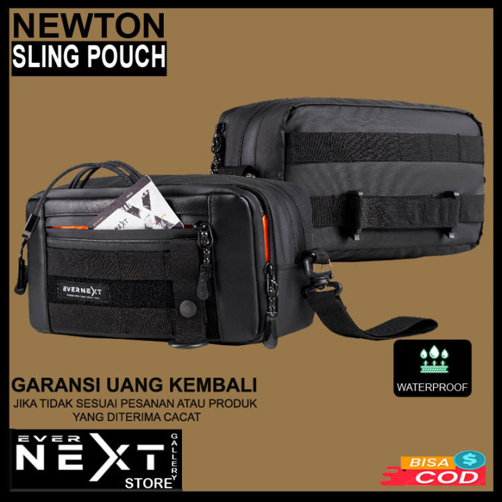 Clutch bag pria multi fungsi sling pouch bag waterproof cowok 3in1
