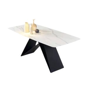 Vedourstyle Light Luxury Dining Set Ceramic Sintered Stone Dining Table/ Ceramic Meja Makan Meja Batu Kerusi/餐桌