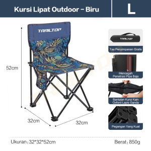 [READY] TrailTop Kursi Lipat Camping Portable Korsi Lipat Outdoor Serbaguna Bangku Lipat Kursi Gunung Lipat