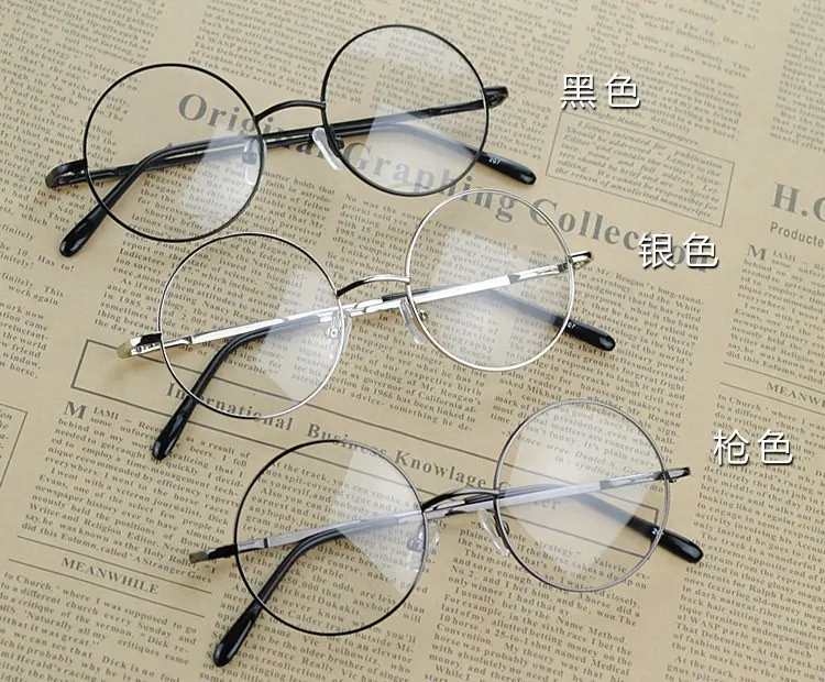 100~-400 Finished Myopia Glasses Men Women Students Literary Retro Round  Glasses Nearsighted Glasses