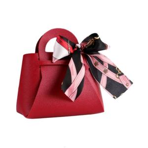 10 Pcs Candy Storage Bag Wedding Party Favor Box PU Leathers Mini Pouch for Bridal Shower Anniversary Party