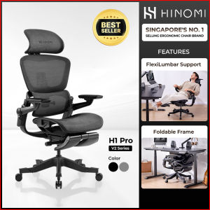 Hinomi H1Pro Ergonomic Home Office Chair Foldable With Footrest and Flip-up Armrest | Mesh Gaming Chair