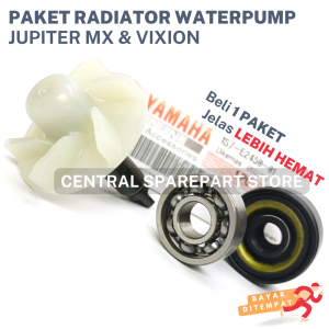 1S7 PAKET WATERPOMP KIPAS + SEAL + BEARING LAHER 6000 JUPITER MX / VIXION LAMA BARU / R15 / JUPITER MX KING / KIPAS IMPELLER RADIATOR AS GIGI WATERPUMP POMPA AIR VIKSON / BEARING LAHAR NTN KOYO JAPAN WATERPAMP SEAL SIL WATERPUM YAMAHA VIXION NEW SATU SET
