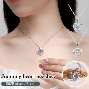 Spiritual Collarbone Chain Necklace Women Heart Pendant Jumping Heart Collarbone Chain