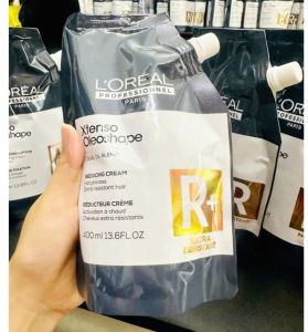 Kem uốn Nóng Duỗi Ép Tóc R+ SIÊU KHỎE Loreal XTENSO OLEOSHAPE 400ml – Tóc Thẳng Mượt Ít Hư Tổn.
