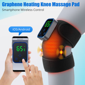Wireless Graphene Heating Knee Massager 3 In 1 Electric Shoulder Elbow Knee Heating Pad Brace with APP Management 5000mAh Touchscreen Smart Shoulder Massager Wrap Hot Compress Pain Fatigue Relief