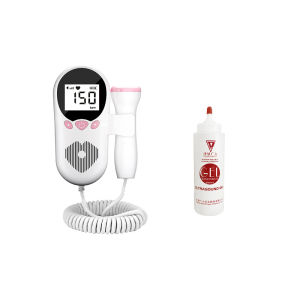 Heartbeat Monitor Fetal Doppler Heartbeat Monitor For Baby Heart Rate Monitor No Radiation With Gel 250ml