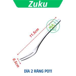 Dĩa ăn hoa quả nĩa xiên trái cây inox không gỉ sáng bóng cán vuông dày bền đẹp