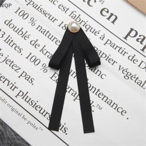 [WQP Fashion Store] Hot Sale Jewerry Black Fabric Bow Brooches For Women College Style Collar Flower Lapel Pins Crystal Necktie Fashion Jewelry Gifts