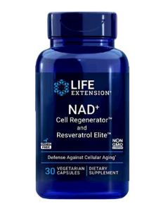 Life Extension NAD+ Cell Regenerator and Resveratrol Elite - Dietary Supplement - 30 Vegetarian Capsules - Healthy Aging Energy Pathway Support Advanced Formula - Made in USA